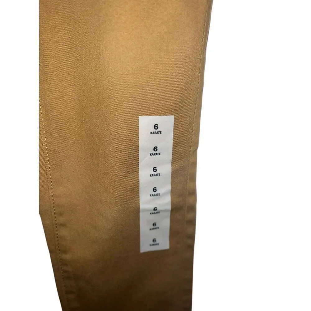 Old Navy Karate Slim Pants Boys Size 6 Brown Adjustable Waist NWT Stretch